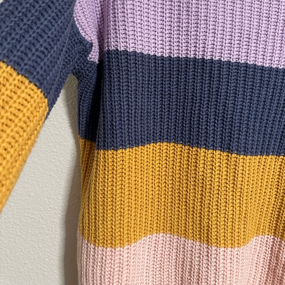 Colorful Stripe American Eagle Knit Turtleneck Sweater - Picture 3 of 4